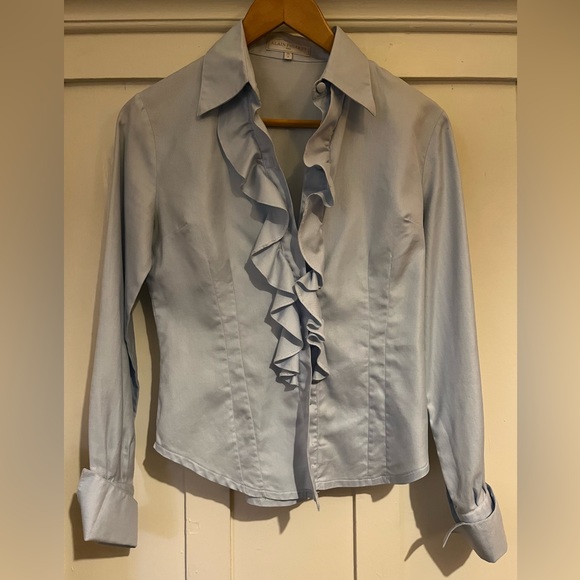 Alain Figaret ruffle blouse sz 6 - Picture 6 of 6